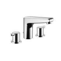 KCW Widespread 3-Hole Faucet with Pop-Up, Stainless Steel