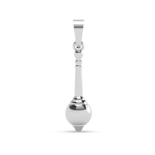 Image of Clara Pure 925 Sterling Silver Hanumanji Gada Men Pendant Necklace | With or Without Chain | Gift for Men & Boys |Religious, Platinum Plated