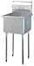 TSA-1-N 21 Wide One Compartment Sink with Swirl Away Bowl Drainage and Adjustable ABS Bullet Feet in Stainless Steel