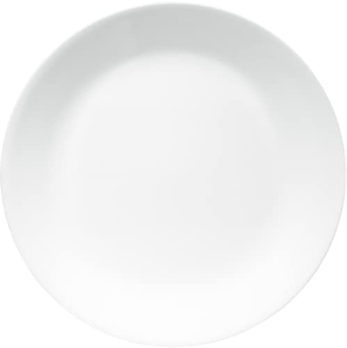 Image of Corelle Vitrelle 4-Pieces 8.5 inch Glass Salad /Appetizer Plates Chip & Crack Resistant Glass Dinnerware Set Plates, Winter Frost White