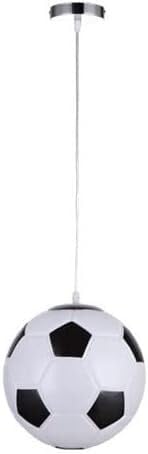 Lampe suspendue de football en verre sphérique E27 pour chambre d'enfant