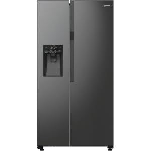 Gorenje NRR9185ESBXL Side by Side koel-vriescombinatie, NoFrost Plus/Inverter-compressor, water- en ijsblokjesdispenser, SensoTech, 178,6 cm, koelgedeelte 376 l, vriesgedeelte 190 l, zwart