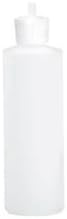 16 Oz Natural Plastic Cylinder Bottles with Flip Top Pour Spout, Pack of 4