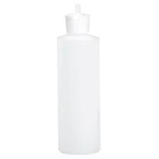 16 Oz Natural Plastic Cylinder Bottles with Flip Top Pour Spout, Pack of 4
