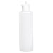 16 Oz Natural Plastic Cylinder Bottles with Flip Top Pour Spout, Pack of 4