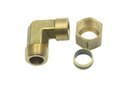 Coude de compression à 90 degrés NPT mâle, 1/2 po de diamètre extérieur x 3/8 de pouce, raccord de compression en laiton (paquet de 150)