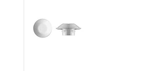 AMZ Clips and Fasteners 50 1/4 White Plastic Flush Type Hole Plugs 1/2 Head