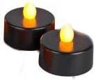 Pumpkin Tealights with LED Batteries- 2 Pack
