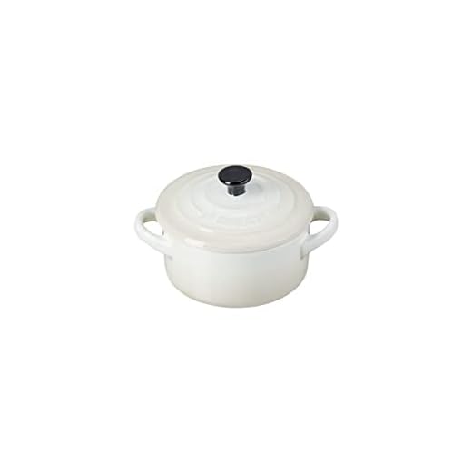 Le Creuset Mini Cocotte van aardewerk, 250 ml, diameter 10 cm, meringue, 71901107160100