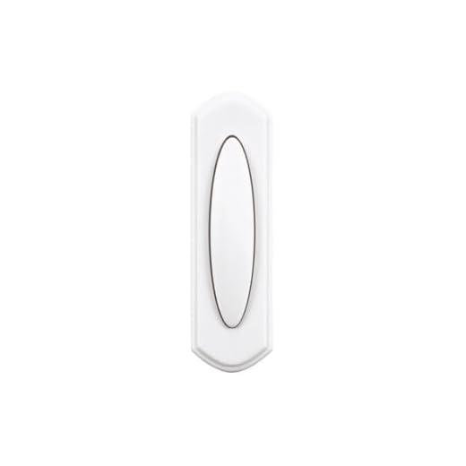Heath Zenith SL-7797-02 Traditional Décor Series Wireless Door Chime Push Button, Off-White