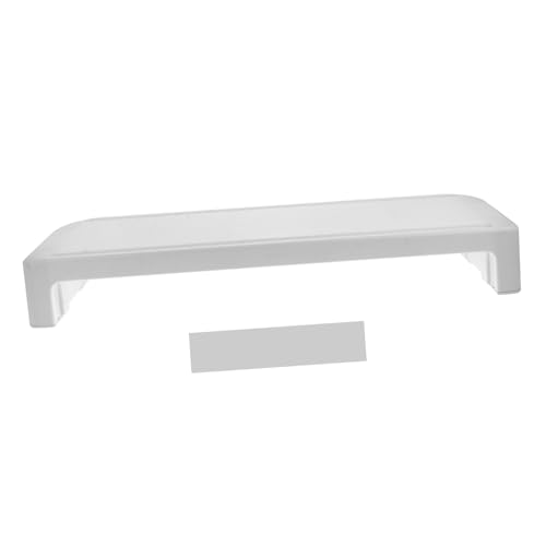 Operitacx Soporte Ajustable para Monitor y Portátil con Seis Elevador Resistente para Ordenador Tablet y Almacenamiento Escritorio Diseño Seguro y Espacioso Color Blanco