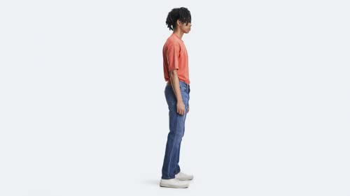Image of Levi's mens 511 SLIM FIT WHITE BULL DENIM WT 511 Slim Fit Jeans, Medium Indigo, 30W / 32L
