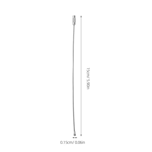 UTHCLO 20個 ステンレス製ワイヤーロープキーリング ねじ式接続可能 キーホルダー 針太め 落下防止仕様 ハイキングやアウトドア用 荷物タグ
