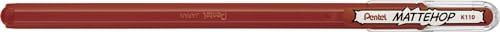 Pentel Mattehop 1.0mm Gel Roller Brown - Pack of 12, 1 count (Pack of 12) - Image 2
