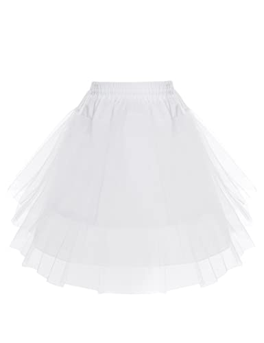 Kids Girls Petticoat Tutu Skirt 3 Layers Net Underskirt Crinoline for Flower Girls Wedding Dress2
