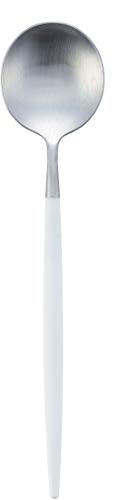 Cutipol GO.08 W Dessert Spoon, GOA, White x Silver