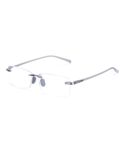 Image of TERAISE Rimless Reading Glasses Comfortable Lightweight Frameless Reader Men Women Blue Light Blocking Computer Eyeglasses