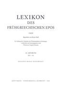 Lexikon Des Fruhgriechischen Epos Lfg. 18: Orgh - Pas 3525255209 Book Cover