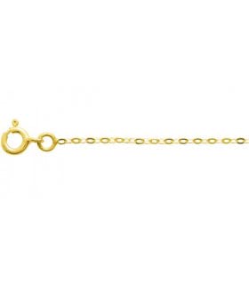 Chaine or 375 maille forçat miroir 1,55 mm, le collier solide qui ne s'emmêle pas