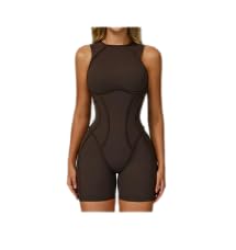 Ropa de yoga para mujer enterizo marrón con espalda abierta para tu rutina de pilates