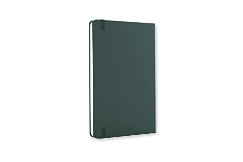 Moleskine Caderno clássico, capa dura, grande (12,7 cm x 21 cm), pautado/forrado, verde floresta, 24