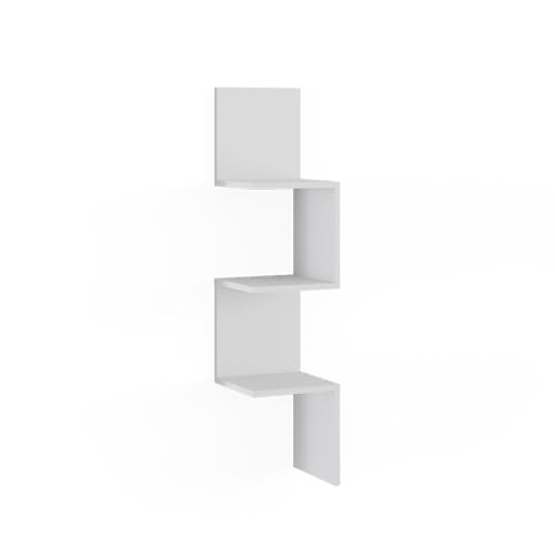 Vicco Eckregal Paolo, Bücherregal, Weiß, 28 x 116.4 cm