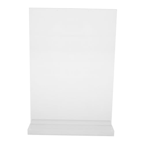 Gogogmee 6pcs Double-sided Acrylic Sign Holder Transparent Table Menu Display Stand Clear Paper Stand For Restaurant Office And Store