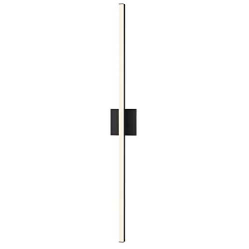 Image of Sonneman Modern Lighting 2772.25 Stix 1-Light LED Linear Vanity Lighting Fixture for Bathroom, Installs Horizontal or Vertical - 3000K - 40 inch - Satin Black