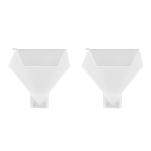 TEHAUX 2pcs Pyramid Mold Pyramid Making Candle Jar Molds Concrete Silicon Molds Plaster Epoxy Table Molds Pyramid Mold Polyhedral Cylindrical Square Decor Planter Mold