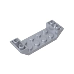 22889 2x6 45° Reverse Double-Sided Sloped Brick, Flat Silver, 10 PCS