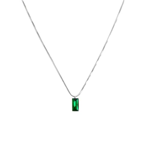 Collier femme avec zircon vert Marlù 33CN0017-V, le cadeau idéal en acier