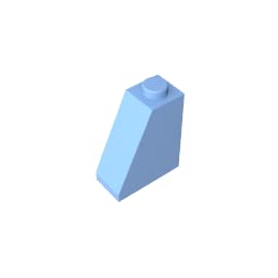 Gobricks 60481 Slope Brick 2x1x2 65° Sloped Brick 50 Pieces GDS-618 Compatible with Lego Building Blocks Color:Bright Light Blue
