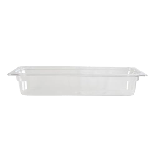 A-to-Z Supply PLPA8124L Food Pan, 1/2 Size Long, 4" deep, Shatter and Scratch Resistant, Dishwasher Safe, Polycarbonate, Clear NSF