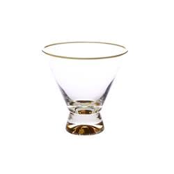 4 x 4 in. Dessert Cups with Gold Base & Rim Set of 6