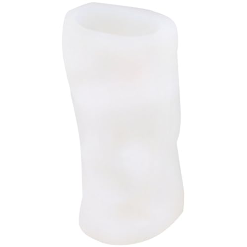 MAGICLULU Moule à Bougie Forme Statue de L'île de Pâques Blanc en Silicone Résistant à L'usure, Démoulage Rapide pour Fabrication de Bougies DIY