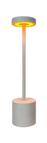 Cordless Rechargeable Table Lamp with 5000mAh Battery | Portable LED Desk Lamp | 3 Color Modes & Stepless Touch Dimming | Wireless Metal Table Light for Restaurant, White-picture-11