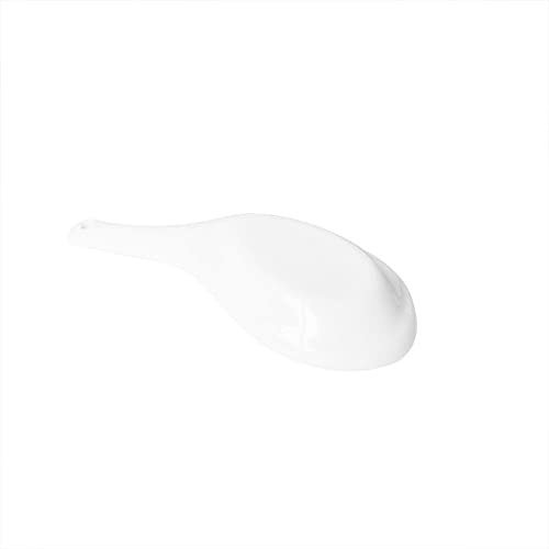 Albedel 8 pcs Asia Porcelain Soup Spoon Ceramic Rice Spoons Chinese Won Ton Spoons for Home Kitchen Restaurant White - Image 2