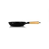 MENASTYL - POÊLE HUGUES 20CM INDUCTION EN ALUMINIUM FORGÉ NOIR MANCHE BOIS - 6020393