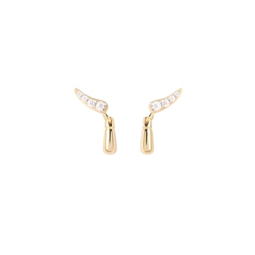 PDPaola The New Essentials - Pendientes para mujer de plata 925 con circonitas, Plata