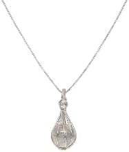 Kayra Clear Quartz Pendant Necklace for Women, Natural Crystal Quartz Gemstone Jewelry, Handmade Wire Wrapped Stone Necklace
