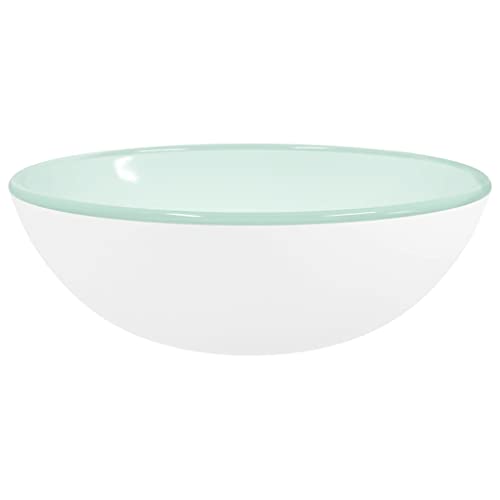 vidaXL Lavandino in Vetro Temperato 35x12 cm Bianco