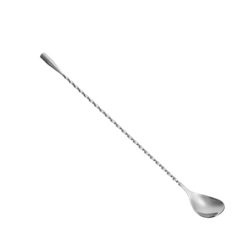 Housoutil Cuchara de Bar Mezcladora de Acero Inoxidable 304 Mango Largo de 30 CM Cucharilla para Cócteles y Bebidas Adecuado para Cafeterías Bares y Uso Doméstico