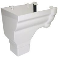 FloPlast Ogee White Stopend Outlet Left Hand