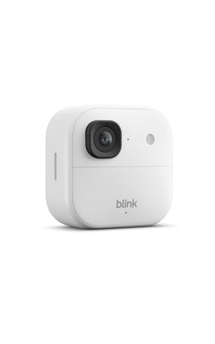 Blink Außenkamera 2K+ (neueste Generation) – Kabellose, intelligente Sicherheitskamera, 2K-Videoauflösung, verbesserte Audioqualität, bis zu zwei Jahre Batterielaufzeit – Zusatzkamera, Weiß