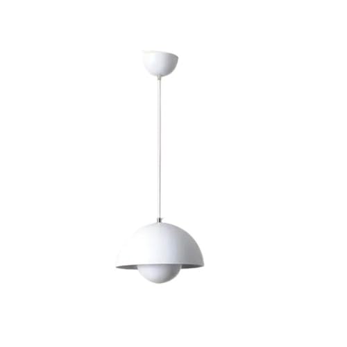 Lustre suspendu moderne Bud 23 cm au design floral blanc épuré