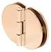 CRL Brass 180 Degree Glass-to-Glass Cabinet Hinge - Package