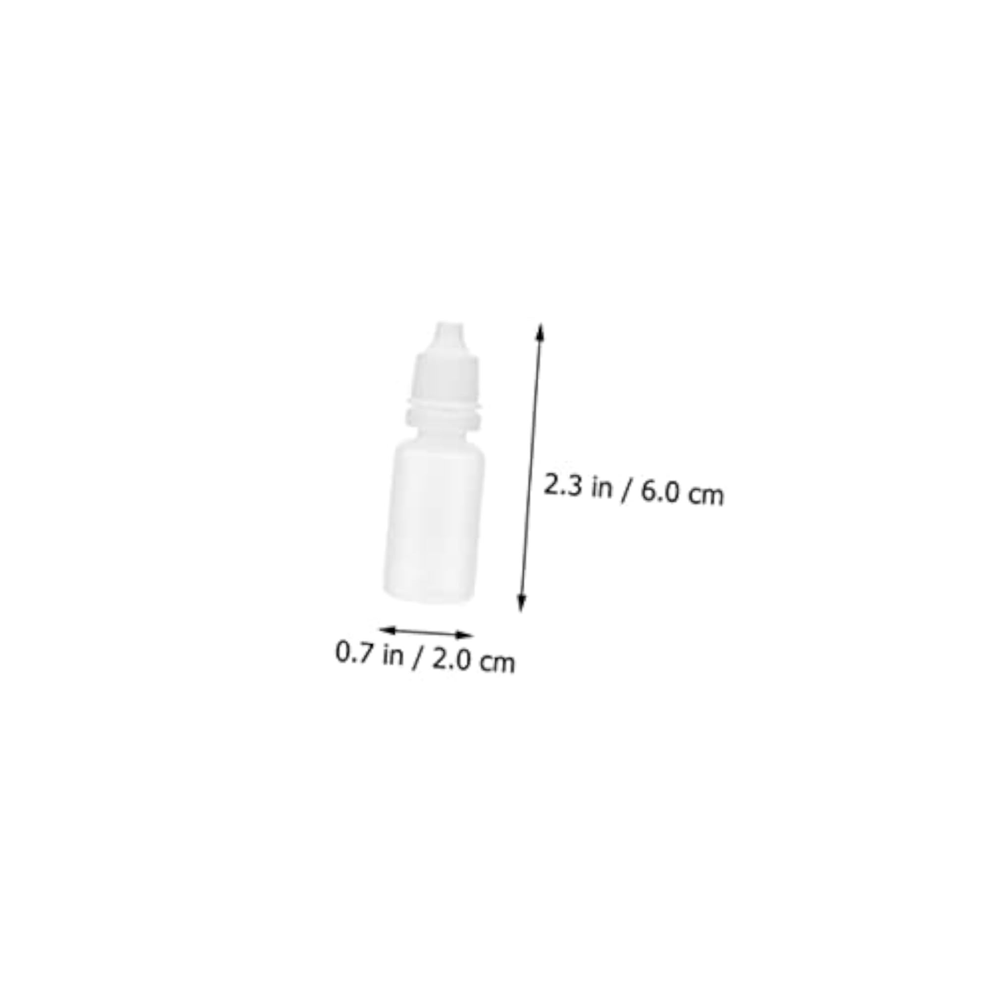 60pcs Transparent Squeezable Eye Dropper Bottles