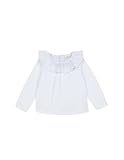 Gocco Baby-Mädchen Camiseta Cuello Volante Unterhemd, weiß, 9 Monate