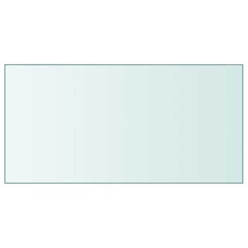 Mimdixy Tablero de mesa para escritorio, superficie de trabajo transparente, 50 x 100 cm, cristal templado, para bistró y mesas altas