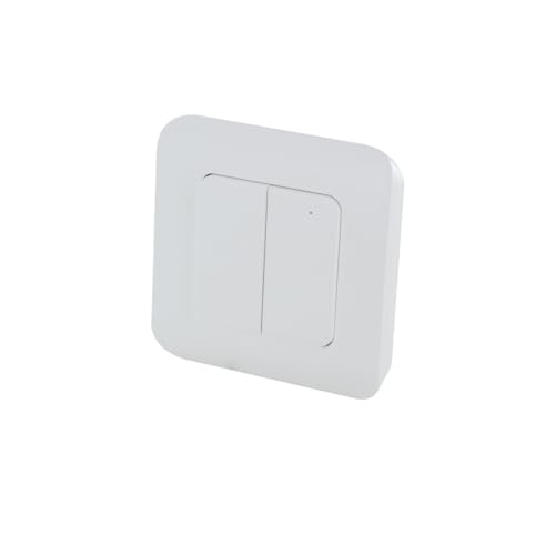 Interrupteur Double sans Fil 2 canaux - on/Off +Variateur - Blanc - DiO